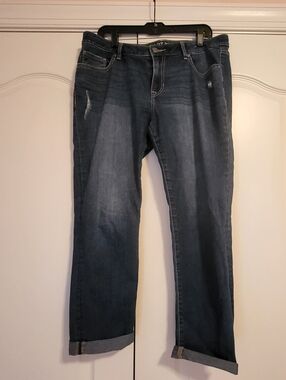 Denim Capri Cuffed Jeans